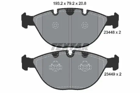 Гальмівні колодки BMW X5(E70,F15)/X6(E71,F16) "F "06>> ="" TEXTAR 2344801
