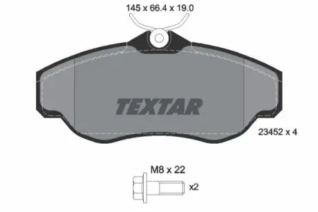 Колодки дискового тормоза TEXTAR 2345201