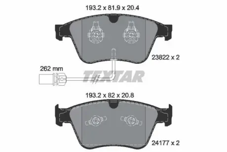 Гальмівні колодки BENTLEY Continental/GT "F "03>> ="" TEXTAR 2382201