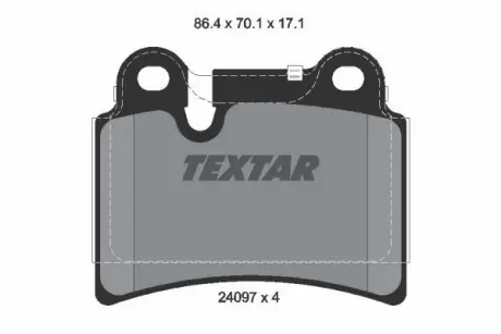 Комплект гальмівних колодок TEXTAR 2409701