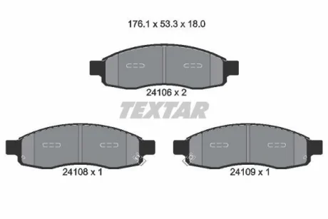 Гальмівні колодки до дисків TEXTAR 2410601