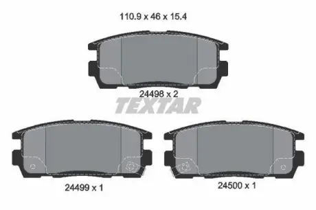 Колодки гальмівні (задні) Opel Antara A/Chevrolet Captiva 06- Q+ TEXTAR 2449801