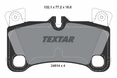 Колодки гальмівні (задні) Audi Q7 06-16/Porsche Cayenne 02-10/VW Touareg 02-10 (Brembo) TEXTAR 2461401