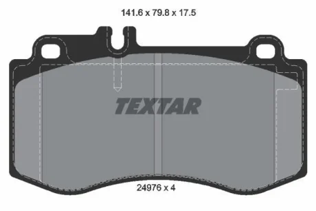 Колодки гальмівні (передні) MB E-class (W212) 09-16 (Brembo) TEXTAR 2497601