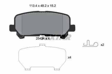Гальмівні колодки ACURA/HONDA MDX/Odyssey/Pilot "R "06>> ="" TEXTAR 2543401