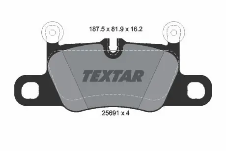 Комплект гальмівних колодок TEXTAR 2569101