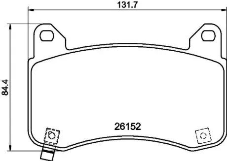 Гальмівні колодки TESLA Model 3/Y AWD "F "17>> ="" TEXTAR 2615201