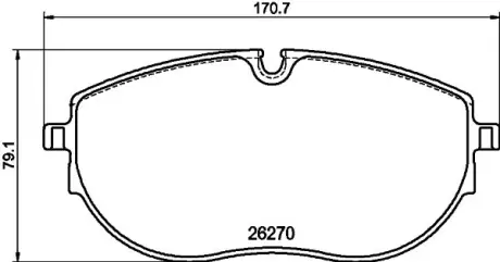 Гальмівні колодки VW T6 \'\'F \'\'15>> ="" TEXTAR 2627001