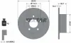 Диск гальмівний (задній) Skoda Superb/VW Passat (245x10mm) PRO TEXTAR 92057503 (фото 2)