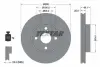 Диск гальмівний TOYOTA Corolla/Prius &quot;F D=255mm &quot;97-13 =&quot;&quot; TEXTAR 92125903 (фото 1)