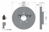 Диск гальмівний (передній) Hyundai Tucson/i30 2.0 CRDi 04-/Kia Cee\'d 06- (280x26) PRO+ TEXTAR 92133905 (фото 2)