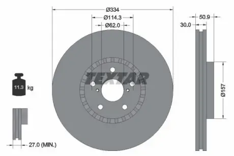 Гальмівний диск 92147903 TEXTAR 92147900