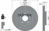 Диск гальмівний (передній) Nissan Qashqai II/X-trail 13-/ Leaf 14-/ Renault Kadjar 13- (296x26) PRO TEXTAR 92274203 (фото 5)