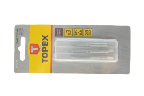 Набор инструментов для резьбы (метчики) M5x0.8 3 ед. TOPEX Topex 14A205