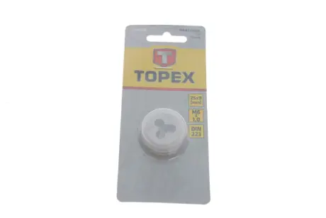 Плашка М6, 25 х 9 мм TOPEX Topex 14A306