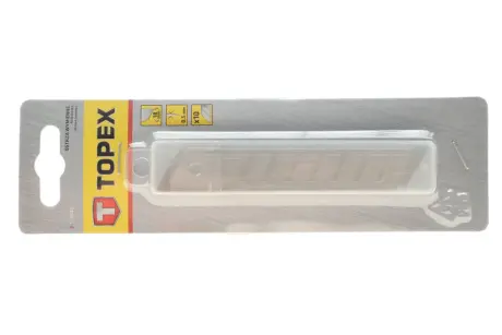 Лезо для ножа канцелярського (18mm) (к-кт 10шт) TOPEX Topex 17B348