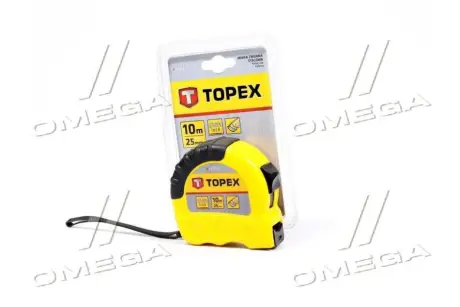 Рулетка стальная лента 10 м x 25 мм (TOPEX) Topex 27C310