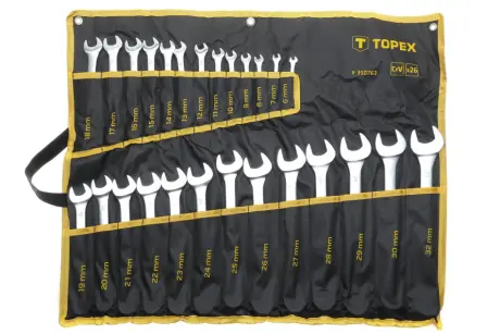 Гаечные ключи комбинированные, 6-32 мм, набор 26 шт..(TOPEX) Topex 35D763