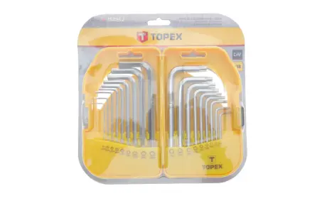 Набор ключей Г-под. Hex 1-10 мм, Torx T10-50 TOPEX Topex 35D952