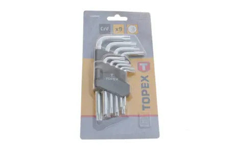 Ключи шестигранные Torx T10-T50, набор 9 шт.*1 уп. (TOPEX) Topex 35D960