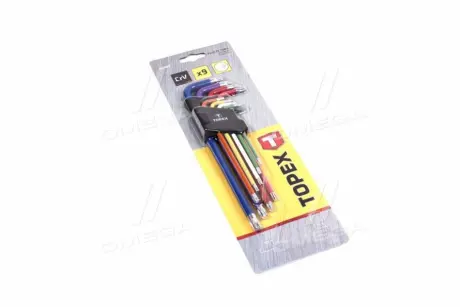 Шестигранные гаечные ключи Torx, Т10-Т50 мм, комплект из 9 шт..(TOPEX) Topex 35D969