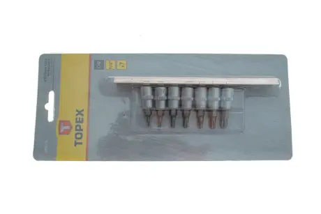 Набор головок 1/4" со вставками Torx 7 ед.. TOPEX Topex 39D378