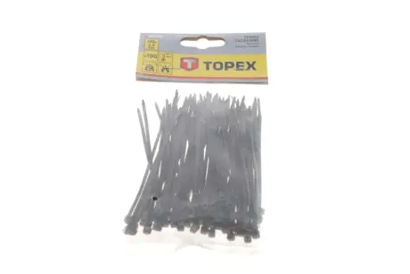 Набор пластиковых стяжек 2,5x100 мм 100 ед. (белая) TOPEX Topex 44E970