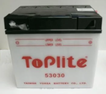 12V,30Ah,д. 186, ш. 130, в.171, об `єм 1,8, вага 8,6 кг, без електролітку TOPLITE 53030