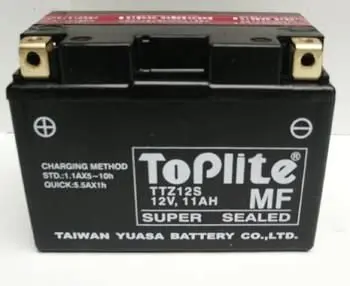 12V,11Ah,д. 150, ш. 87, в.110, электролит в к-те, вес 3,6 кг CCA 210 TOPLITE TTZ12S
