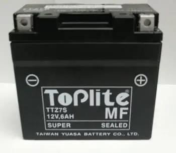 12V,6Ah,д. 113, ш. 70, в.105, электролит в к-те, вес 2,1 кг CCA 130 TOPLITE TTZ7S