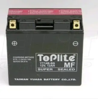 12V,12Ah,д. 152, ш. 70, в.145, электролит в к-те, вес 4,5 кг CCA 200 TOPLITE YT14B-BS