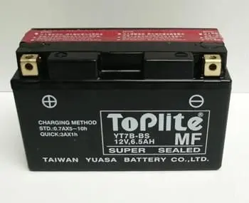 12V,6,5Ah,д. 150, ш. 65, в.94, электролит в к-те, вес 2,7 кг TOPLITE YT7B-BS