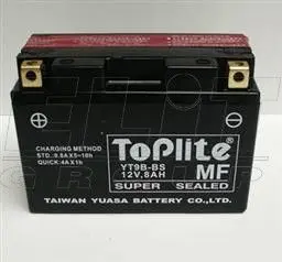 12V 8Ah,д. 150, ш. 70, в.105, электролит в к-те, вес 3,5 кг TOPLITE YT9B-BS