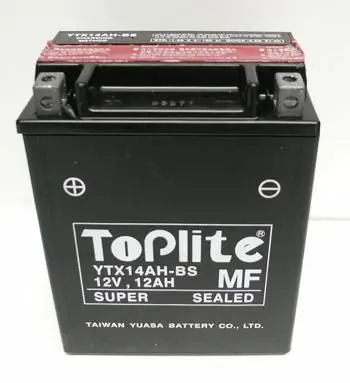 12V,12Ah,д. 134, ш. 89, в.166, електроліт в к-ті, вага 7,7 кг TOPLITE YTX14AH-BS (фото 1)
