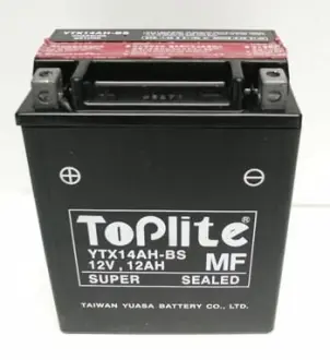 12V,12Ah,д. 134, ш. 89, в.166, электролит в к-те, вес 7,7 кг TOPLITE YTX14AH-BS