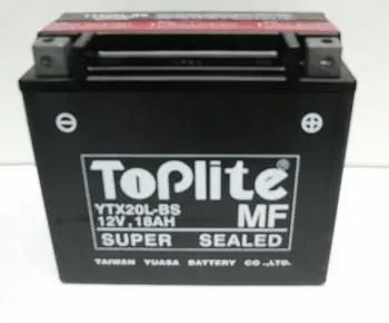 12V,18Ah, CCA 270 д. 175, ш. 85, в.155, электролит в к-те, вес 5,9 кг TOPLITE YTX20L-BS