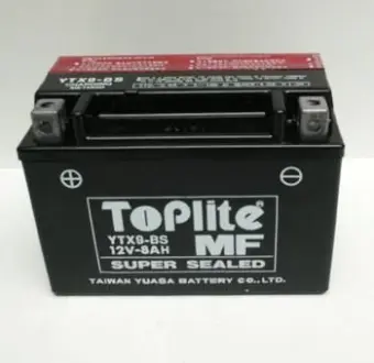 12V,8Ah,CCA 120 д. 152, ш. 88, в.106, электролит в к-те, вес 3,2 кг TOPLITE YTX9-BS