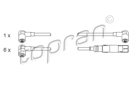 Дроти високої напруги (комплект) TOPRAN TOPRAN / HANS PRIES 107251