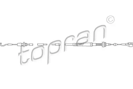 Трос акселератора HP109 857 TOPRAN / HANS PRIES 109857
