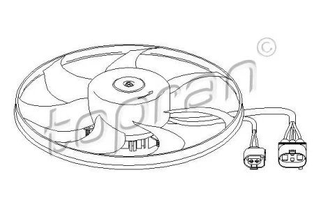 Вентилятор радіатора (охолодження двигуна) TOPRAN TOPRAN / HANS PRIES 111283