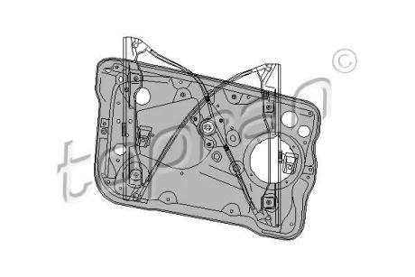 Склопідйомник лівий з картою TOPRAN TOPRAN / HANS PRIES 111711