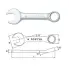 Ключ комбинированный, короткий, короткий, : 17мм, длина: 127 мм, угол: 15°, обработка: зеркало,материал: cr-v Toptul AAAF1717 (фото 3)