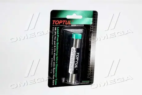 Проволока паяльная (сердечник из канифоли) оловянная O1мм в тубе TOPTUL TOPTUL Toptul EBAA0110