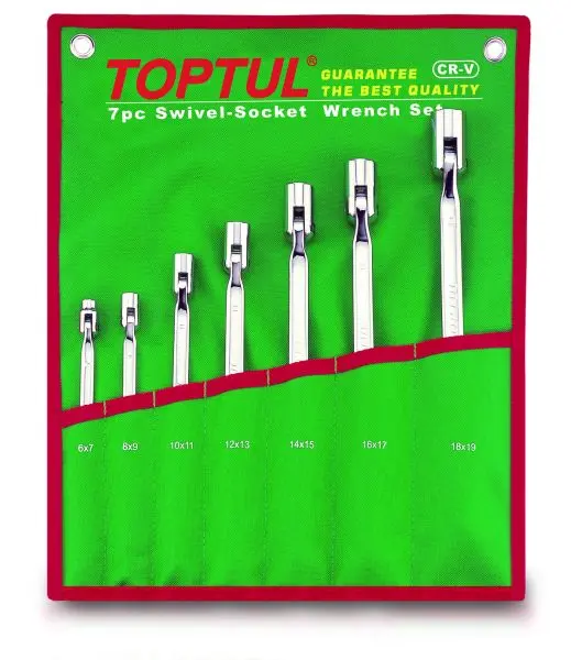 Набір ключів шарнірних 7 шт. 6-19 TOPTUL Toptul GAAA0704 (фото 1)