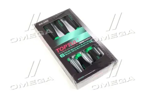 Набор отверток 6 ед. (PH1x80, PH2x100, PH3x150, SL4x100, SL6, 5x150, SL10x200) (TOPTUL) Toptul GAAE0611