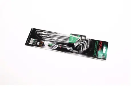Набор Г-обр. ключей TORX T10-T50 9ед. супердл. с отверстием (TOPTUL) Toptul GAAL0915