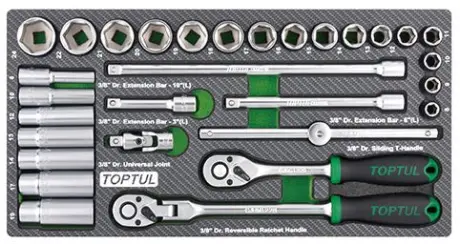 Набор инструмента 3/8" 30 ед. (в ложементе) TOPTUL Toptul GEA3005