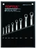 (EN) Double-ended ring wrench - offset 12-кутна, 6x7, 8x9, 10x11, 12x13, 14x15, 16x17, 18x19, 20x22, тип: (EN) bent, 45°, 8 шт Toptul GPAH0804 (фото 1)