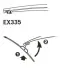 Щітка склоочисника каркасна задня 330мм ExactFit Rear Hyundai I-30 (EX335B) Trico EX335 (фото 1)