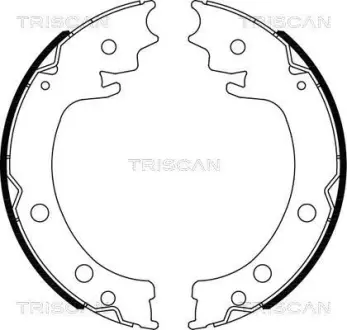 Комплект гальмівних колодок, стоянкове гальмо TRISCAN 810069006